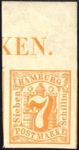 1859, 7 S. gelblichorange, postfrisches ... 