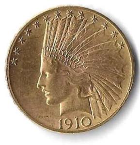 1910, 10 Dollar Indian Head, Feingold 15,046 ... 