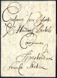1620, kleiner Handelsbrief von Riga am ... 