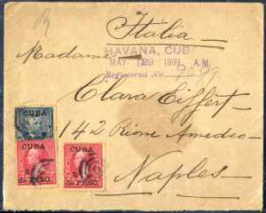 1899, eingeschriebener Brief von Havana am ... 