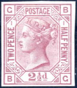 1873-80, 2 ½ d rosy-mauve on white paper. ... 