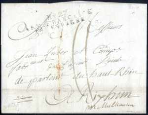 1809 ARMEÉ FRANCAISE DESPAGNE, Brief vom ... 