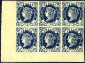 1862, 2 Cs. blau auf hellgelb, ... 