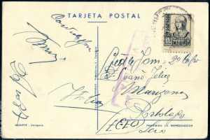 1937, Marienkarte von Burgos am 27.10. nach ... 
