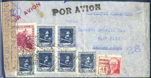 1938, Brief aus Barcelona per Luftpost im ... 