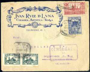 1937, Brief aus Talavera am 29.9. nach ... 