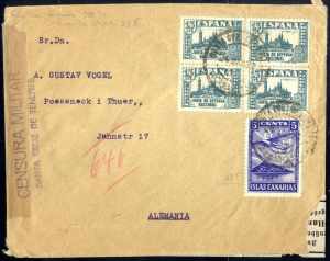 1937, Flugpostbrief aus Santa Cruz am 24.5. ... 