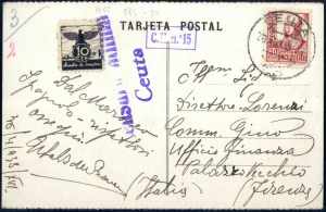1938, Ansichtskarte von Tetuan, aus Ceuta am ... 