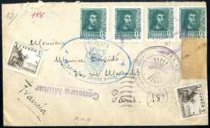 1939, Brief aus Irun nach Paris ... 