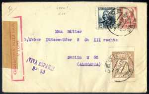 1937, Brief von Leon vom 5.3. nach Berlin ... 