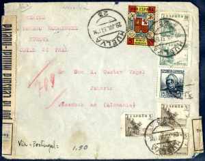 1937, Brief von Huelva vom 29.7. nach ... 