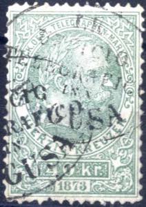 1873, 40 Kr. Telegrafenmarke im Buchdruck in ... 