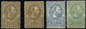 1873, 5 Kr. (2X), 20 Kr. und 40 Kr. ... 