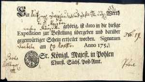 1744/53, zwei Einlieferungspostscheine ... 