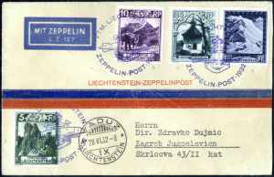 1932, Zeppelinbrief der Fahrt von Vaduz am ... 