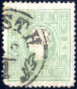 1858, 3 Kreuzer blaugrün mit deutlichem ... 