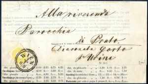 1861, Drucksache mit 2 Kreuzer von Wien ... 
