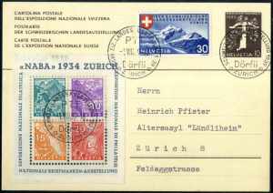 1939, 10 Cent Postkarte der Schweizerischen ... 