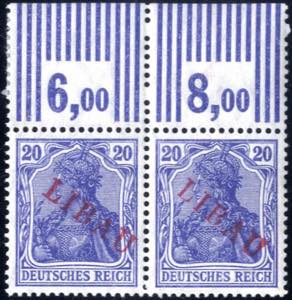 1919, Germania 20 Pf. dunkelviolettblau, ... 