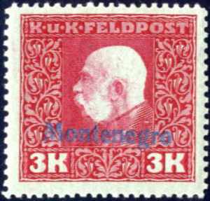 1917, 3 Kronen mit blauem Probeaufdruck, ... 