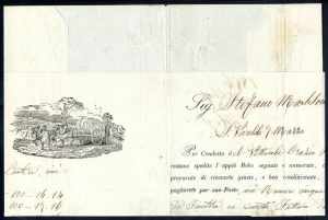 1851/6, due polizze di carico (con immagini ... 