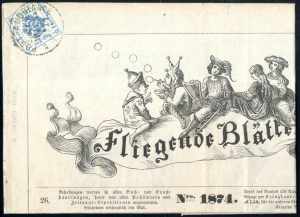 1874, Zeitung Fliegende Blätter frankiert ... 