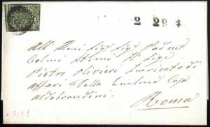 1857, 2 lettere da Frascati per Roma ... 
