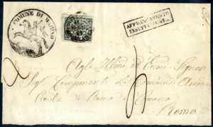 1865, lettera da Marino il 16.6 per Roma ... 