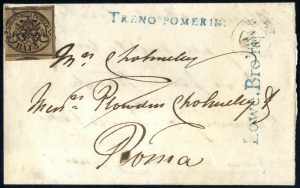 1859/68, 4 lettere con timbri privati della ... 