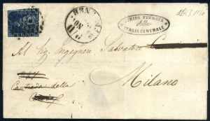 1851, lettera da Firenze il 21.11 per Milano ... 