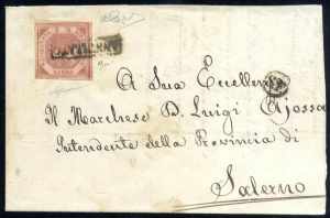 1859, lettera da Napoli per Salerno ... 