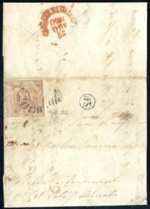 1860, lettera da Campobasso il 28.8 ... 
