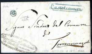 1858, lettera da Castellamare il 9.9 per ... 