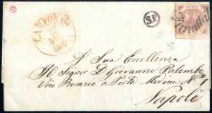 1860, lettera da Campobasso il 22.10 per ... 