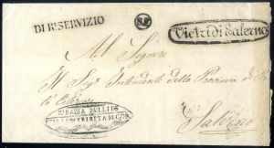 1858, lettera franchigia da Vietri di ... 