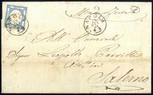 1861, lettera da Napoli il 25.10 (dal 1.10 ... 