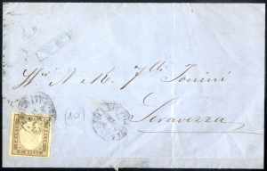 1861, lettera da Livorno il 17.5 per ... 