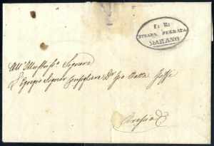 1842, lettera da Salò il 27.6 per Oneglia ... 