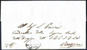 1843, lettera da Padova il 6.7 per Venezia ... 