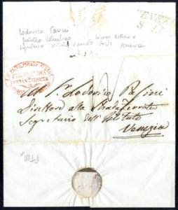 1844, lettera da Milano il 6.7 per Venezia ... 