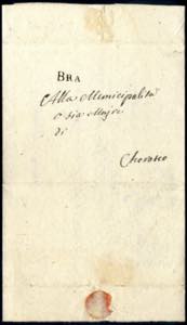 1801, tre lettere prefilateliche con testo ... 