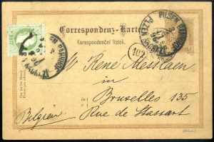 1884/96, Franz Joseph, 2 Correspondenzkarten ... 