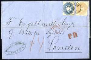 1867/68, Doppeladler gez. 9½, 2 Briefe von ... 