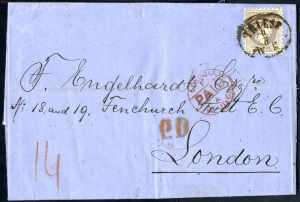 1868/71, 2 Briefe aus Triest, frankiert mit ... 
