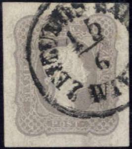 1861, Kaiserkopf nach rechts, 1,05 Kr. ... 