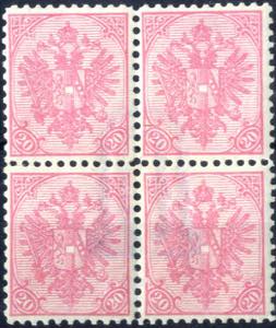 1900, 20 H. rosa gez. 10½, gewöhnliches ... 