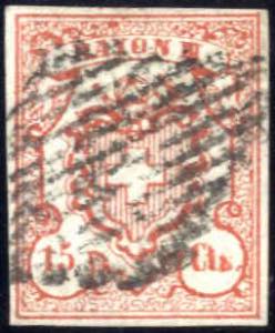1852, Rayon III kleine Wertziffern, 15 C ... 