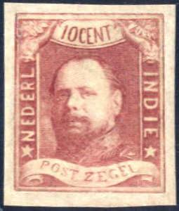 1864, Wilhelm III.10 c. lilarot, ringsum ... 