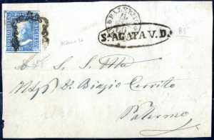 1860, frontespizio di lettera del 4...1860 ... 