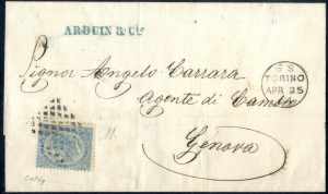 1864, lettera del 25.4.1864 da Torino a ... 